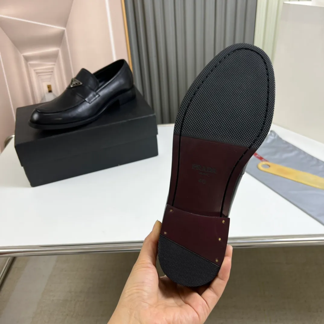 Men's shoes 💰520💰 Prada.PRADA men's business casual leather shoes, 1:1 shipment ⬆️Luxurious and noble 👞All imported original brand leather materials, just to create a more comfortable wearing experience, upper: original cowhide ➕Imported full cow lining, original outsole ✔️36-45 (45 non-returnable)